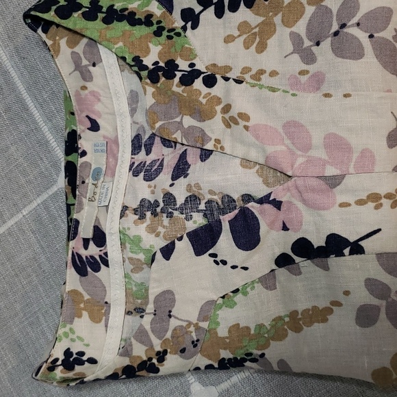 BODEN Leaf Floral 100 % Linen Dress, Size 10R - Picture 15 of 15